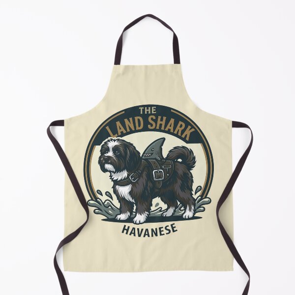 Item preview, The Land Shark – Havanese Black and White Dog Design designed and sold by Vin  Zzep.