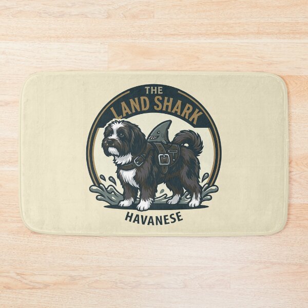 Item preview, The Land Shark – Havanese Black and White Dog Design designed and sold by Vin  Zzep.