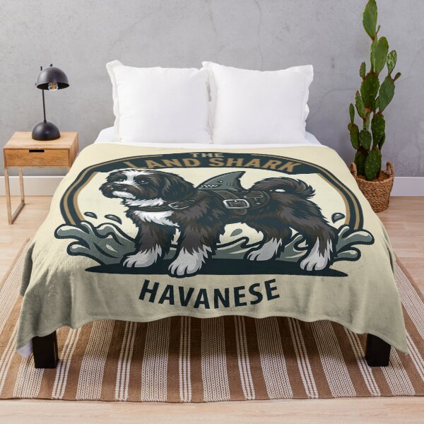 Item preview, The Land Shark – Havanese Black and White Dog Design designed and sold by Vin  Zzep.