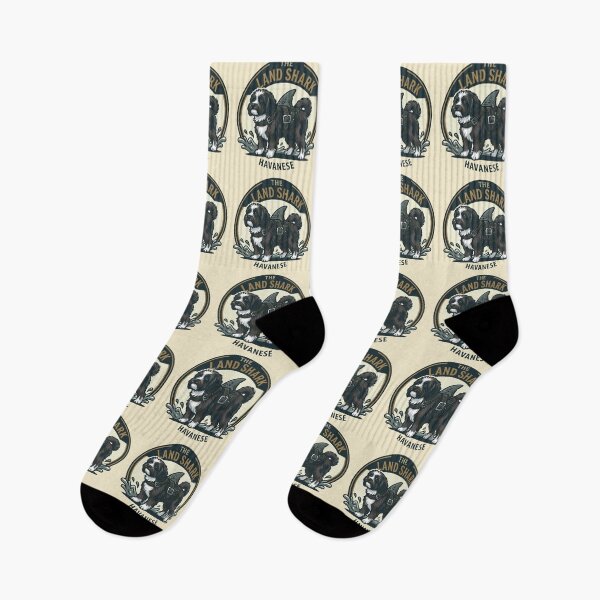 Item preview, The Land Shark – Havanese Black and White Dog Design designed and sold by Vin  Zzep.