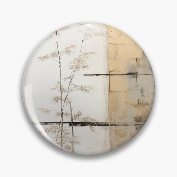 Item preview, Wabi sabi and japandi inspired minimalist bamboo print with gold accent designed and sold by filigreedigital.