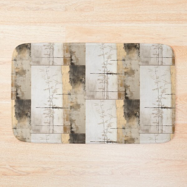 Item preview, Wabi sabi and japandi inspired minimalist bamboo print with gold accent designed and sold by filigreedigital.