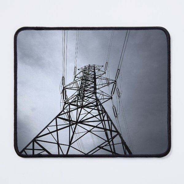 Item preview, Ultrawide shot from beneath power tower with threatening sky designed and sold by lisavonbiela.