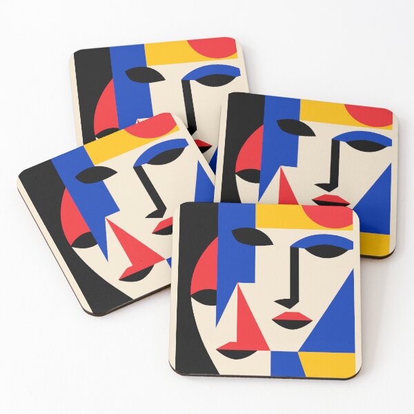Item preview, Overlapping Visages — Bauhaus Double Face Portrait designed and sold by RamyGallery.
