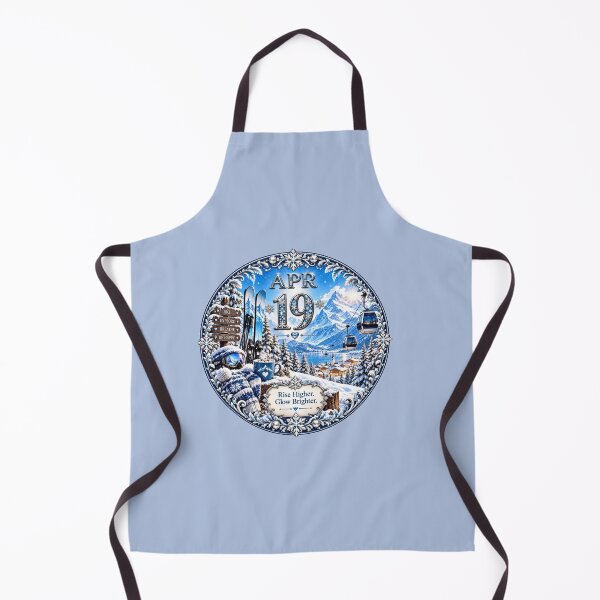 Item preview, April 19 Birthday Ski Mountain Design | Winter Adventure Gift designed and sold by LunaMoments.