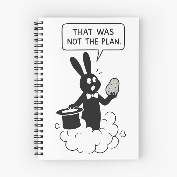 Item preview, That Was Not The Plan – Funny Magician Rabbit & Potato – Relatable Fail Humor Art Tee designed and sold by bobscraze.