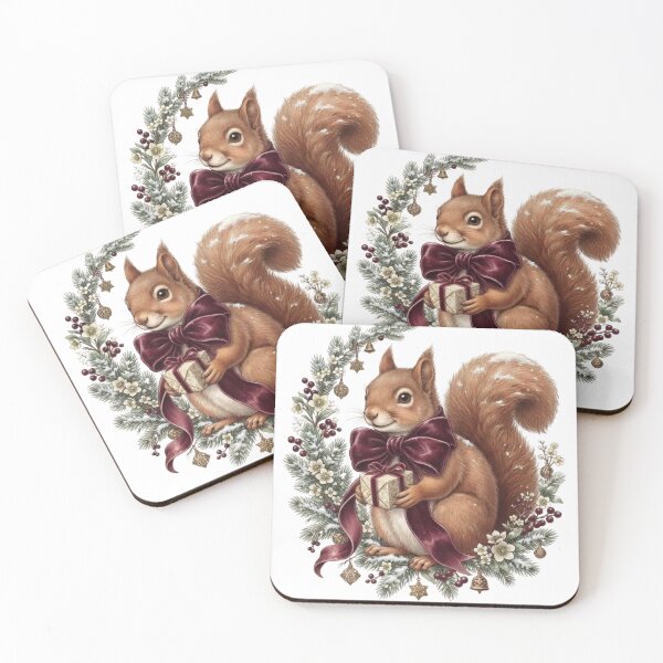 Item preview, Christmas Squirrel – Elegant Winter Woodland Christmas designed and sold by ImageryLoom.