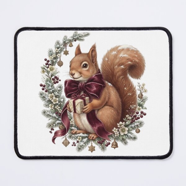 Item preview, Christmas Squirrel – Elegant Winter Woodland Christmas designed and sold by ImageryLoom.