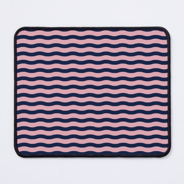 Item preview, Cute Preppy Wavy Stripes in Navy Blue and Soft Pink Aesthetic Pattern | Preppy Retro Groovy Waves for Back to School | Dark Blue and Pink Waves Pattern Gift for College Students designed and sold by VivaFy.