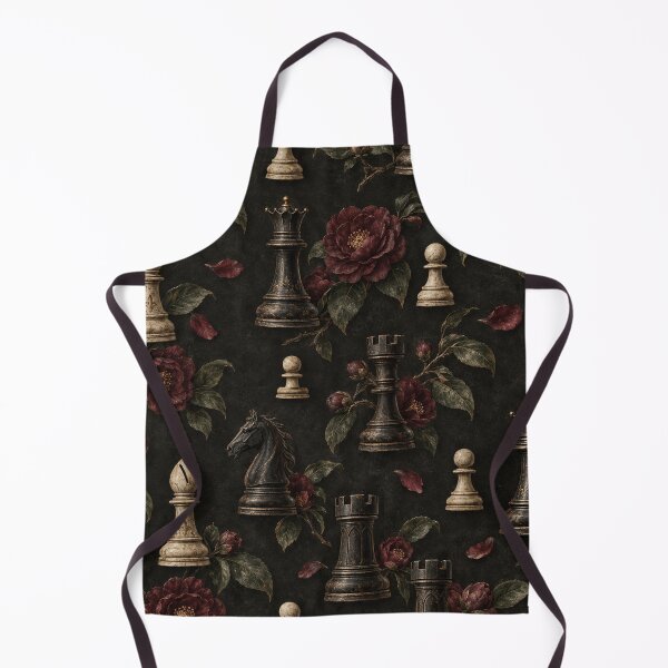 Item preview, Dark Academy - The Last Chess Game – Victorian Chess Pieces and Dark Camellias designed and sold by Lichtisign.