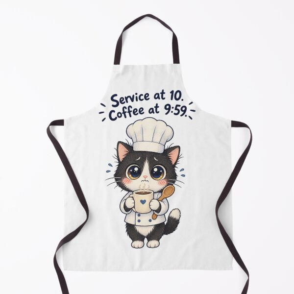 Item preview, Cute Kawaii Tuxedo Cat Chef Coffee designed and sold by tobbyasz.