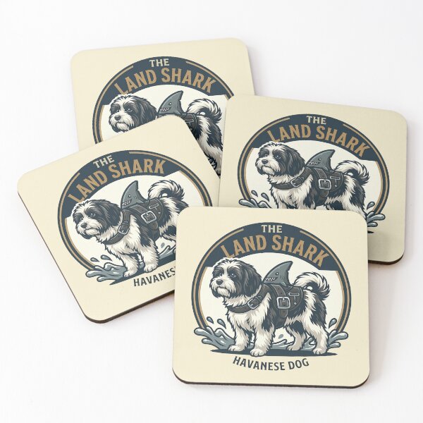 Item preview, The Land Shark – Havanese White and Black Dog Design designed and sold by Vin  Zzep.