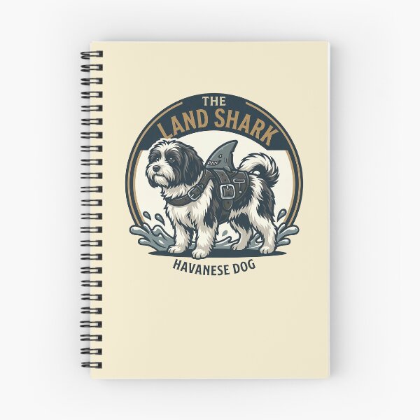 Item preview, The Land Shark – Havanese White and Black Dog Design designed and sold by Vin  Zzep.