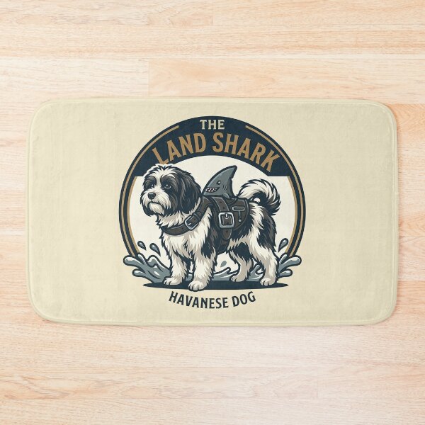 Item preview, The Land Shark – Havanese White and Black Dog Design designed and sold by Vin  Zzep.