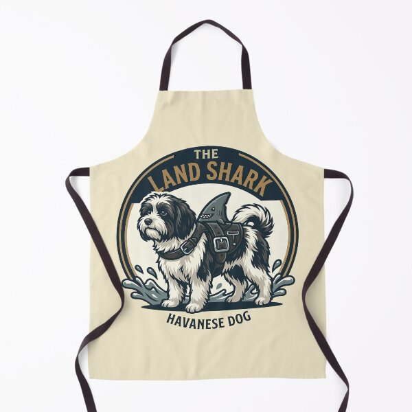 Item preview, The Land Shark – Havanese White and Black Dog Design designed and sold by Vin  Zzep.