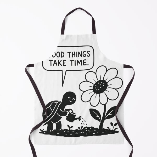 Item preview, Good Things Take Time – Cute Turtle Watering Flower – Motivational Patience Quote Art Tee designed and sold by bobscraze.