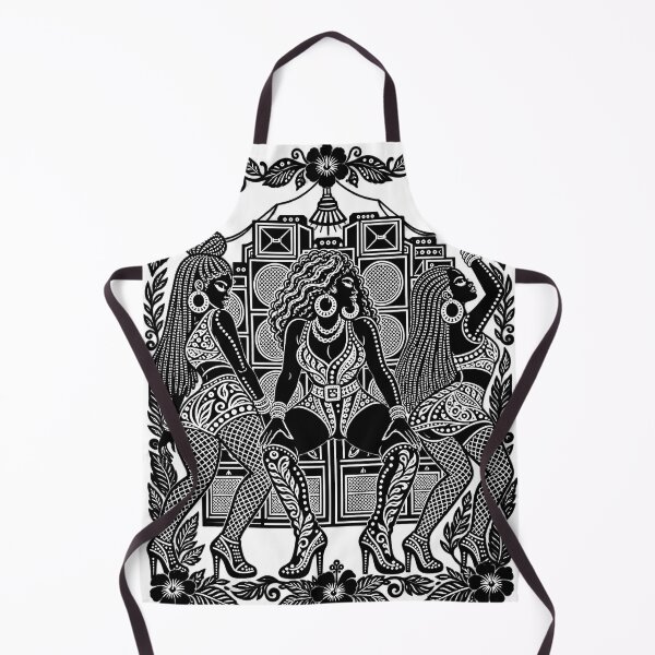 Item preview, Dancehall Queens Dancing Sound System Black White Art designed and sold by BASS-CULTURE.