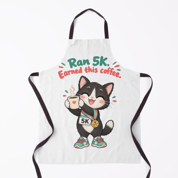 Item preview, Cute Kawaii Tuxedo Cat Running Coffee designed and sold by tobbyasz.