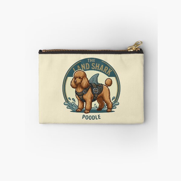 Item preview, The Land Shark – Funny Poodle Dog Shark Fin Design - Brown designed and sold by Vin  Zzep.