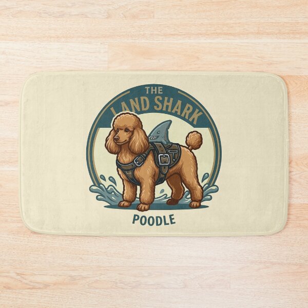 Item preview, The Land Shark – Funny Poodle Dog Shark Fin Design - Brown designed and sold by Vin  Zzep.