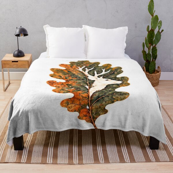 Item preview, The Stag Within the Oak | Hidden Deer Oak Leaf Art | Norvian designed and sold by Norvian.