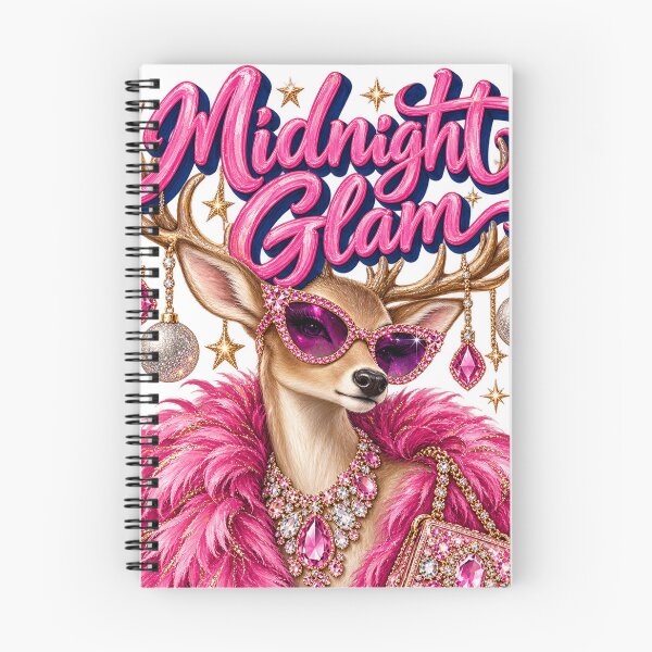 Item preview, Midnight Glam Pink Christmas Reindeer designed and sold by SayMaria.