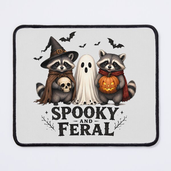 Item preview, Spooky and Feral Cute Halloween Raccoons Art designed and sold by Zhaar.