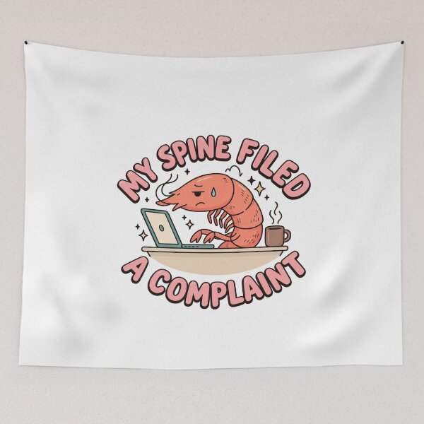 Item preview, Funny Shrimp Bad Posture My Spine Filed A Complaint designed and sold by wingoo22.