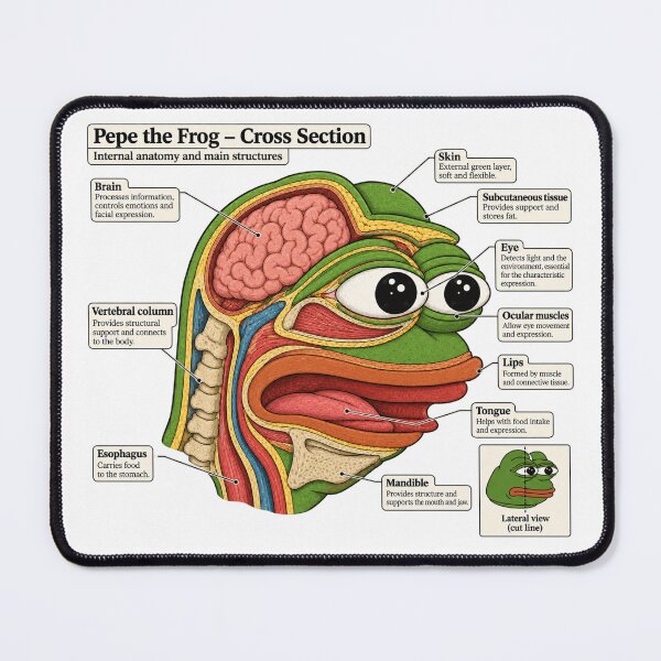 Item preview, Pepe the Frog (Cross Section) designed and sold by MEMERY MUSEUM.