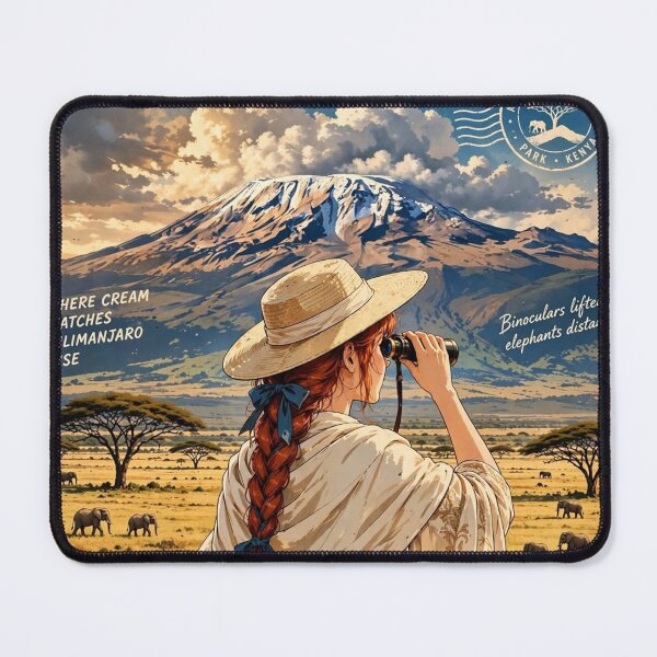 Item preview, Kenya — Amboseli — Watching Kilimanjaro Rise designed and sold by DibujandoPorfa.