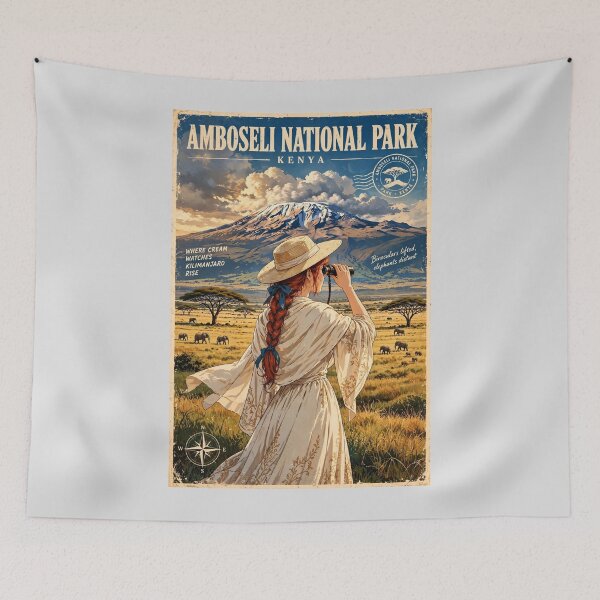 Item preview, Kenya — Amboseli — Watching Kilimanjaro Rise designed and sold by DibujandoPorfa.