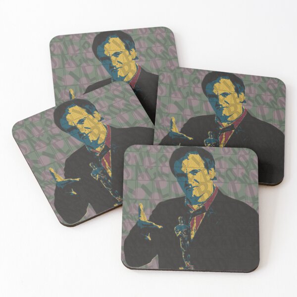 Item preview, Quentin Tarantino Fan Pop-Art Portrait (CMYK frenzy version) designed and sold by Cathedral of Curiosity.