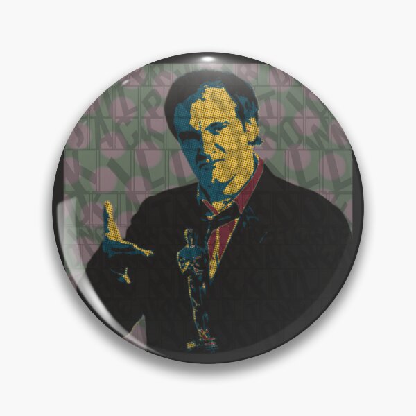 Item preview, Quentin Tarantino Fan Pop-Art Portrait (CMYK frenzy version) designed and sold by Cathedral of Curiosity.