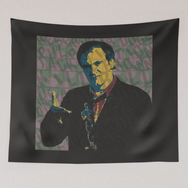 Item preview, Quentin Tarantino Fan Pop-Art Portrait (CMYK frenzy version) designed and sold by Cathedral of Curiosity.
