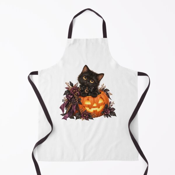 Item preview, Black Cat on Glowing Pumpkin – Gothic Halloween Cat designed and sold by INVITOARTE.