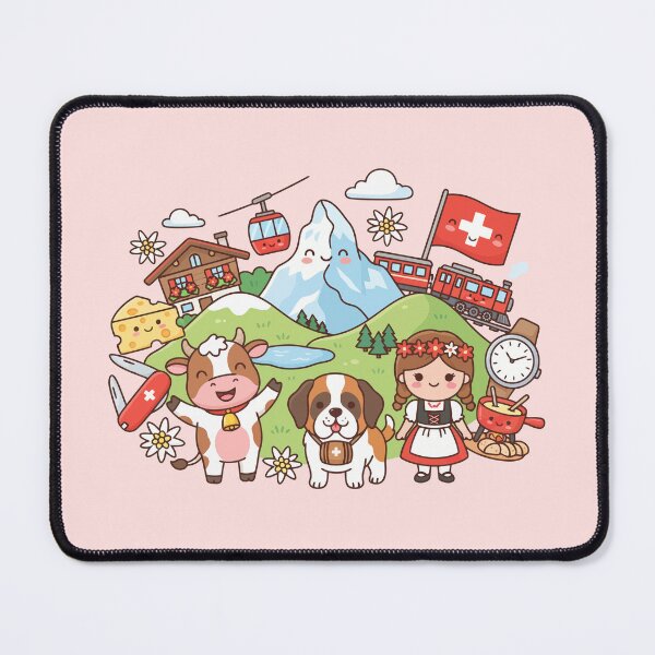 Item preview, Cute Switzerland Kawaii Doodles designed and sold by Amir Faysal.