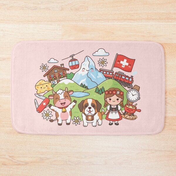 Item preview, Cute Switzerland Kawaii Doodles designed and sold by Amir Faysal.