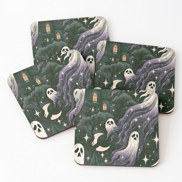 Item preview, Purple Whisp Ghosts of Halloween Pattern designed and sold by Derek Gillette.