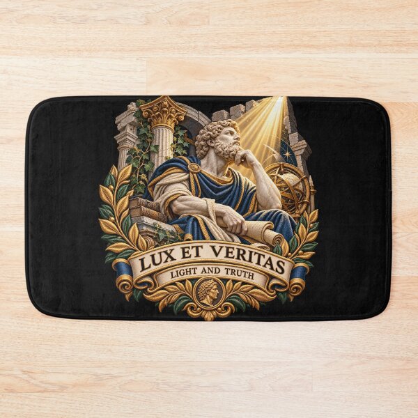 Item preview, Lux et Veritas Latin Motto – Light and Truth Classical Philosopher Embroidery designed and sold by Emoji Emblems.
