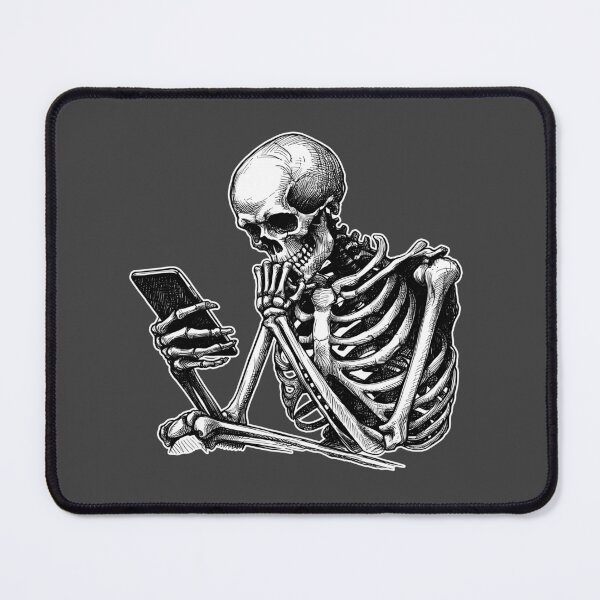 Item preview, Skeleton Staring At Smartphone Screen designed and sold by Lady-K-.