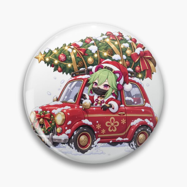 Item preview, Kuki Shinobu Genshin Impact Christmas Car Tree designed and sold by mildaclairmo.