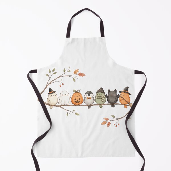Item preview, Cute Halloween birds on an autumn branch designed and sold by DragonPrint.