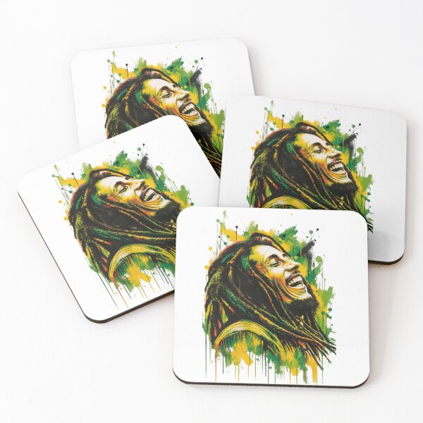 Item preview, Bob Marley Realistic Portrait Colorful Paint Splashes designed and sold by BASS-CULTURE.