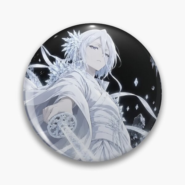 Item preview, Frost Blossom Swordsman – White Haired Ice Samurai Winter Fantasy Art designed and sold by Dyan4.