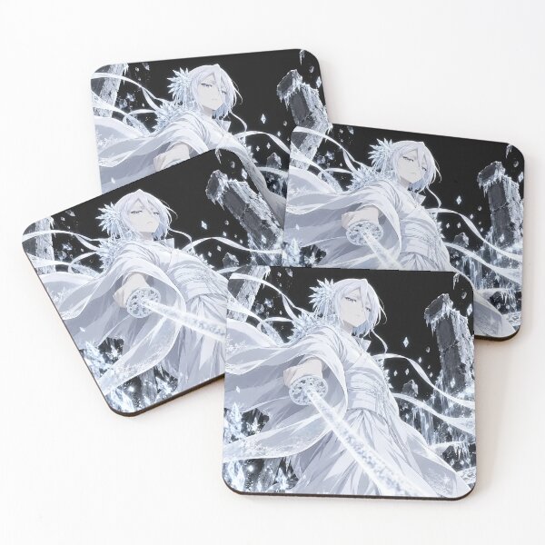 Item preview, Frost Blossom Swordsman – White Haired Ice Samurai Winter Fantasy Art designed and sold by Dyan4.