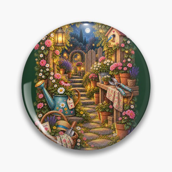 Item preview, Vintage and Charming Moonlit Garden designed and sold by JessouArt.