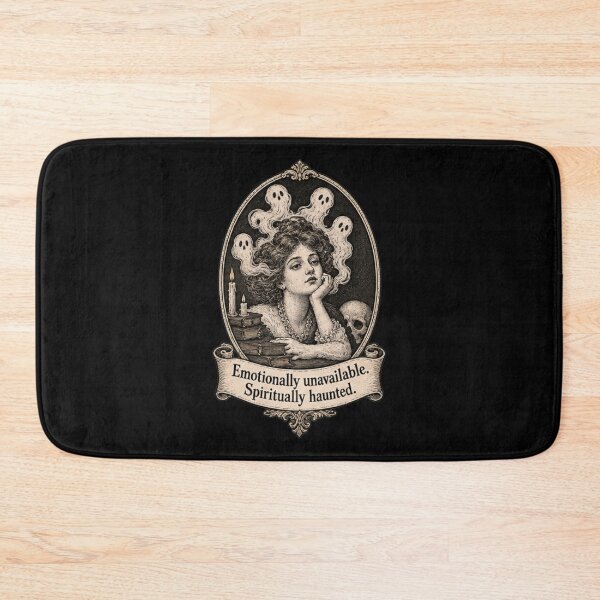 Item preview, Emotionally Unavailable Spiritually Haunted – Dark Halloween Humor designed and sold by doorzz.