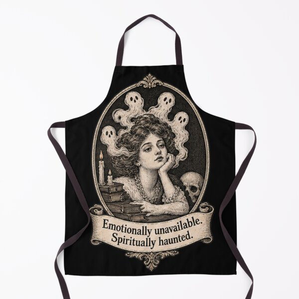 Item preview, Emotionally Unavailable Spiritually Haunted – Dark Halloween Humor designed and sold by doorzz.