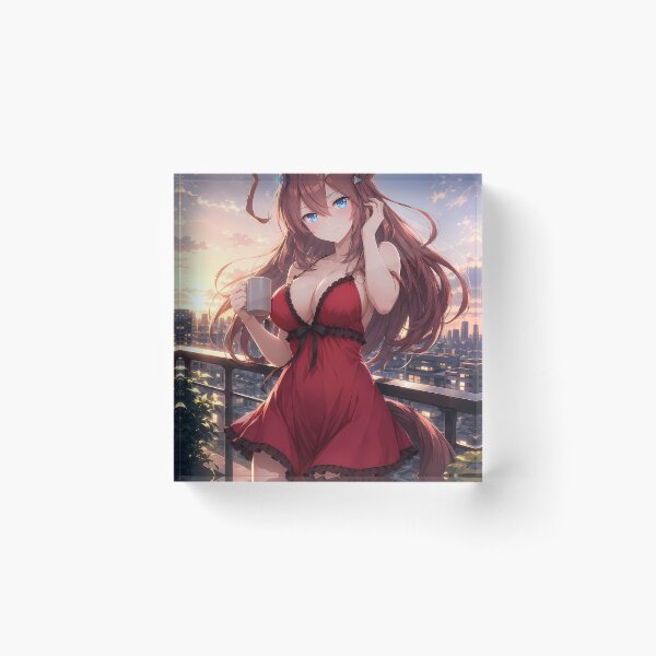 Item preview, Mihono Bourbon Uma Musume Sunset Balcony Coffee designed and sold by mildaclairmo.