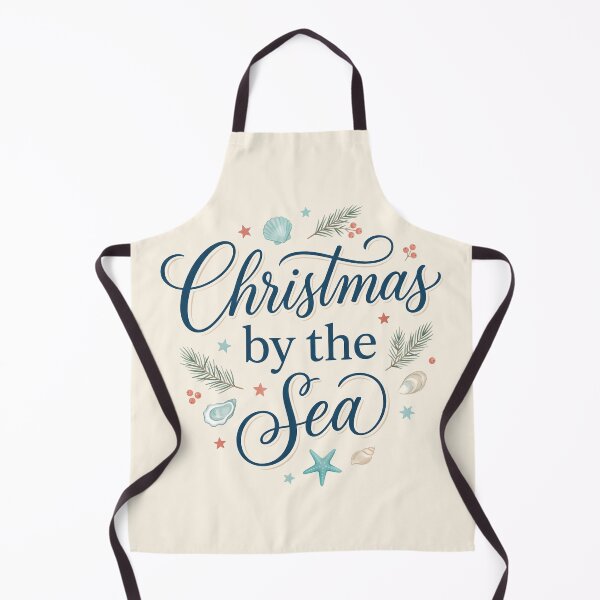 Item preview, Christmas by the Sea – Coastal Christmas Typography Beach Holiday Design designed and sold by Sea Gem.